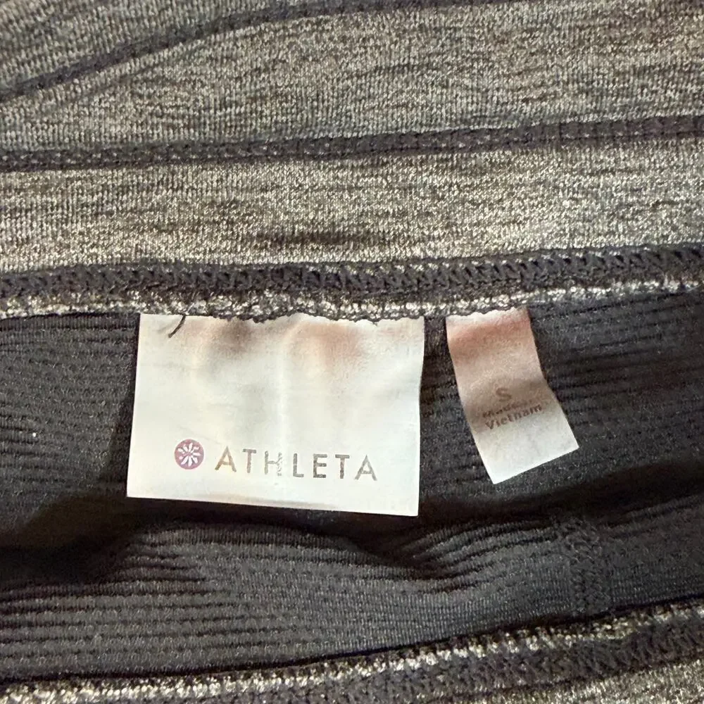 Athleta Womens SM Grey Athletic Mini Metro Short Skort with Pockets